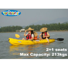 3.68mtrs 2+1 Seats Touring Plastic Family Kayak